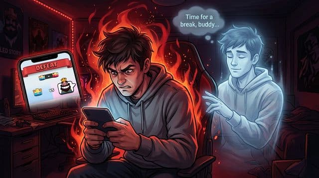 The two sides of tilt: frustration versus the calm needed to push through at top ladder